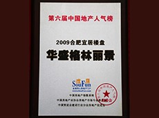 2009年合肥宜居楼盘华盛格林丽景（搜房网）