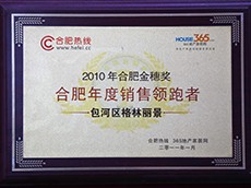 2010年度合肥金穗奖包河区销售领跑者（华盛格林丽景）